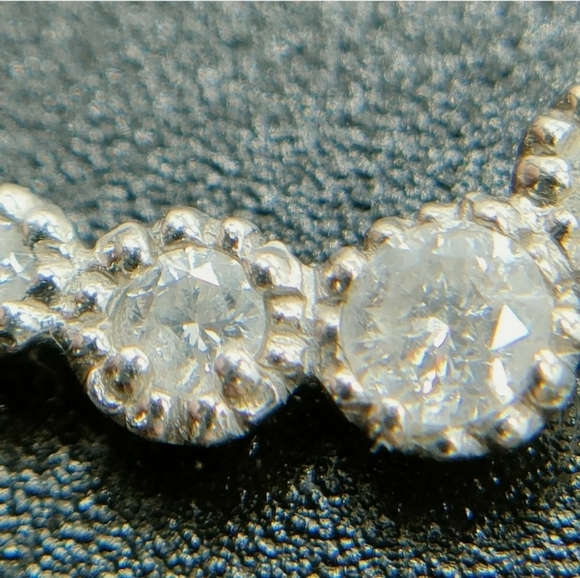 Necklace Diamond 0.12ct Platinum - Picture 4 of 9